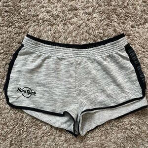 Size S Hard Rock Cafe Women's Athletic Gray and Black Shorts